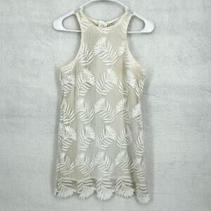 Lovers + Friends Mini Caspian Lace Scallop Sheath Dress Size XS